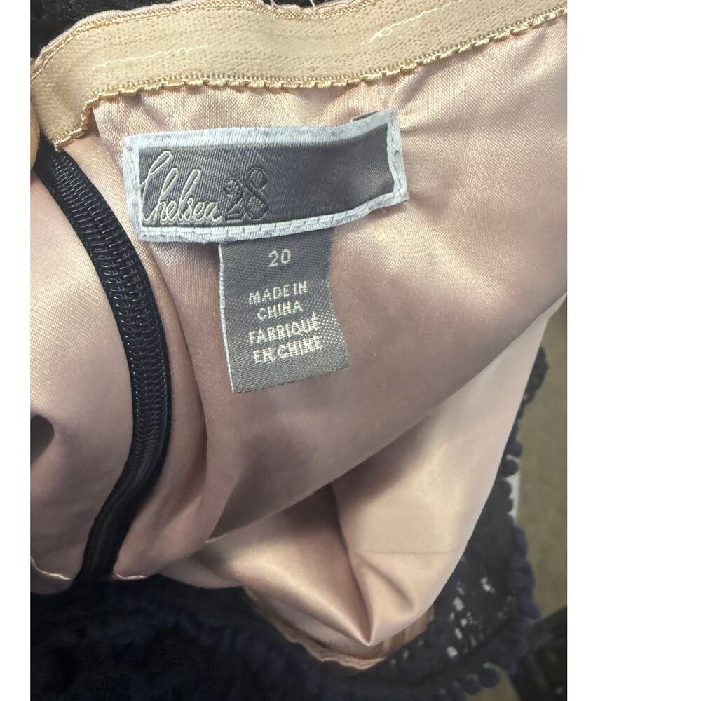 CHELSEA28 WOMENS SZ 20 Black LACE OFF THE SHOULDER COCKTAIL DRESS shapewear - Picture 3 of 5